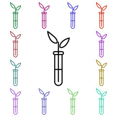 Poster - plant in vitro multi color style icon. simple thin line, outline vector of education icons for ui an