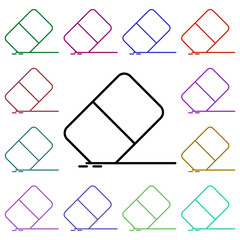 Poster - Washing band multi color style icon. Simple thin line, outline vector of education icons for ui and ux, website or mobile application