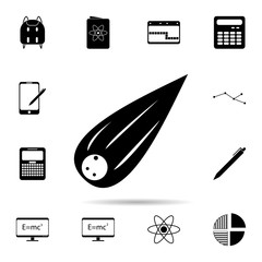 Poster - comet icon. Universal set of university life for website design and development, app development