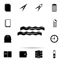 Poster - waves icon. Universal set of university life for website design and development, app development