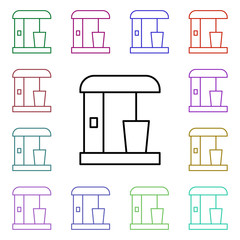 Poster - Mixer multi color style icon. Simple thin line, outline vector of internet things icons for ui and ux, website or mobile application