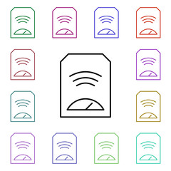Poster - Heater multi color style icon. Simple thin line, outline vector of internet things icons for ui and ux, website or mobile application