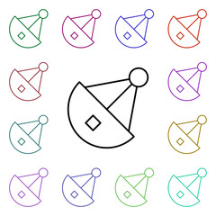 Poster - Satellite multi color style icon. Simple thin line, outline vector of internet things icons for ui and ux, website or mobile application