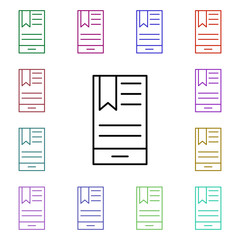 Poster - Ebook multi color style icon. Simple thin line, outline vector of internet things icons for ui and ux, website or mobile application