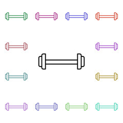 Poster - Dumbbell multi color style icon. Simple thin line, outline vector of medical icons for ui and ux, website or mobile application
