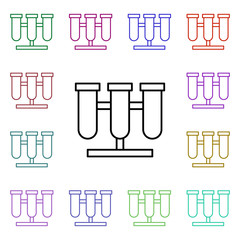 Poster - Test tube multi color style icon. Simple thin line, outline vector of medical icons for ui and ux, website or mobile application