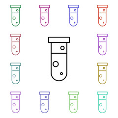 Poster - Test tube multi color style icon. Simple thin line, outline vector of medical icons for ui and ux, website or mobile application