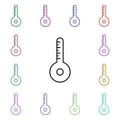 Poster - Thermometer multi color style icon. Simple thin line, outline vector of medical icons for ui and ux, website or mobile application
