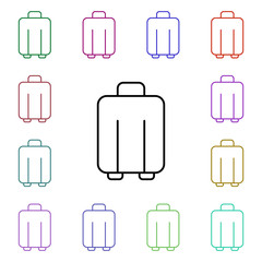 Poster - Luggage multi color style icon. Simple thin line, outline vector of summer icons for ui and ux, website or mobile application