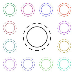 Poster - Sun multi color style icon. Simple thin line, outline vector of summer icons for ui and ux, website or mobile application