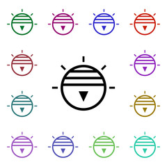 Poster - Sunset sign multi color style icon. Simple thin line, outline vector of weather icons for ui and ux, website or mobile application