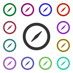 Poster - Compass multi color style icon. Simple glyph, flat vector of web icons for ui and ux, website or mobile application