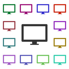 Poster - Computer screen multi color style icon. Simple glyph, flat vector of web icons for ui and ux, website or mobile application