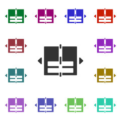 Poster - Spreadsheet widening multi color style icon. Simple glyph, flat vector of web icons for ui and ux, website or mobile application