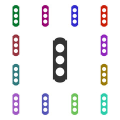 Poster - Traffic light multi color style icon. Simple glyph, flat vector of web icons for ui and ux, website or mobile application