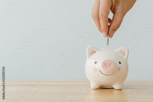 Fotomural Concept of save money financial business investment