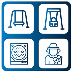 Poster - playing icon set