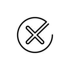 Poster - Simple cross line icon.