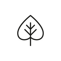 Canvas Print - Simple leaf line icon.