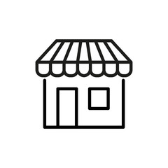 Wall Mural - Simple shop line icon.