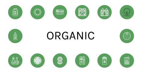 Sticker - Set of organic icons