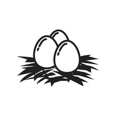 Wall Mural - Nest egg icon template black color editable. Nest egg icon symbol Flat vector illustration for graphic and web design.