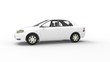 3D rendering of a computer generated model of a car vehicle isolated