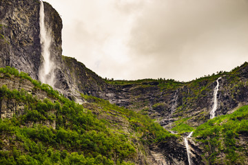 Wall Mural - Waterfalls in mountains - Norway