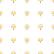 © Kirill - Brain bulb icon pattern seamless isolated on white background. Editable flat Brain bulb icon. Brain bulb icon pattern for web and mobile.
