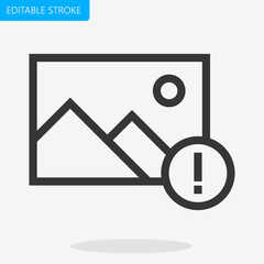 Fototapete - Photo Icon Vector Editable Stroke Pixel Perfect
