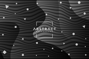 Wall Mural - Color gradient background design. Abstract geometric background with liquid shapes. Black Cool background wave design for posters. Eps10 vector illustration Elegant