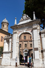 Wall Mural -  Entrance to 6th century Basilica di San Vitale and the Mausoleum of Galla Placidia in Ravenna. Italy