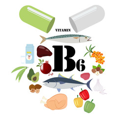 Vitamin B6 illustration