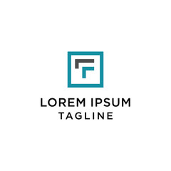 Fototapete - Abstract letter F logo Design Template