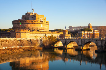 Wall Mural - The Mausoleum of Hadrian, usually known as Castel Sant'Angelo, Rome