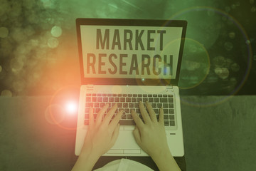 Poster - Word writing text Market Research. Business photo showcasing gathering information about consumers needs and preferences
