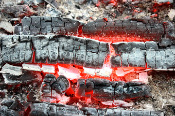 coals in fire