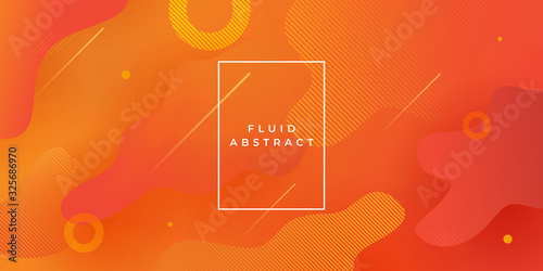 Gradient geometric shape background with dynamic circle abstract. Modern flui...