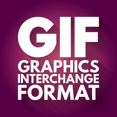 Aufkleber - GIF - Graphics Interchange Format acronym, concept background