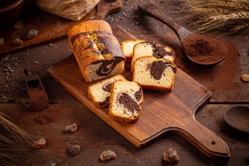 Wall Mural - Bread loaf with cocoa