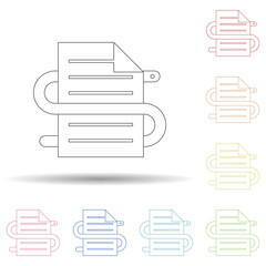 Poster - Infected document in multi color style icon. Simple thin line, outline vector of virus antivirus icons for ui and ux, website or mobile application