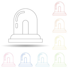 Poster - siren in multi color style icon. simple thin line, outline vector of virus antivirus icons for ui an