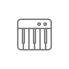 Aufkleber - synthesizer key icon. Simple thin line, outline vector of web icons for ui and ux, website or mobile application