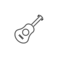 Aufkleber - guitar icon. Simple thin line, outline vector of web icons for ui and ux, website or mobile application
