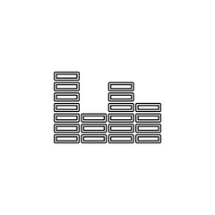 Aufkleber - sound wave icon. Simple thin line, outline vector of web icons for ui and ux, website or mobile application