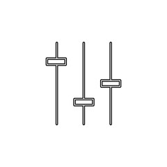 Aufkleber - audio mixer icon. Simple thin line, outline vector of web icons for ui and ux, website or mobile application