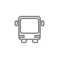 Aufkleber - bus icon. Simple thin line, outline vector of web icons for ui and ux, website or mobile application