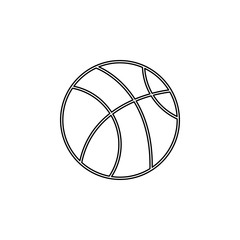 Aufkleber - basketball icon. Simple thin line, outline vector of web icons for ui and ux, website or mobile application