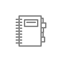 Aufkleber - The address book icon. Simple thin line, outline vector of web icons for ui and ux, website or mobile application