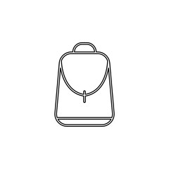 Poster - backpack icon. Simple thin line, outline vector of web icons for ui and ux, website or mobile application